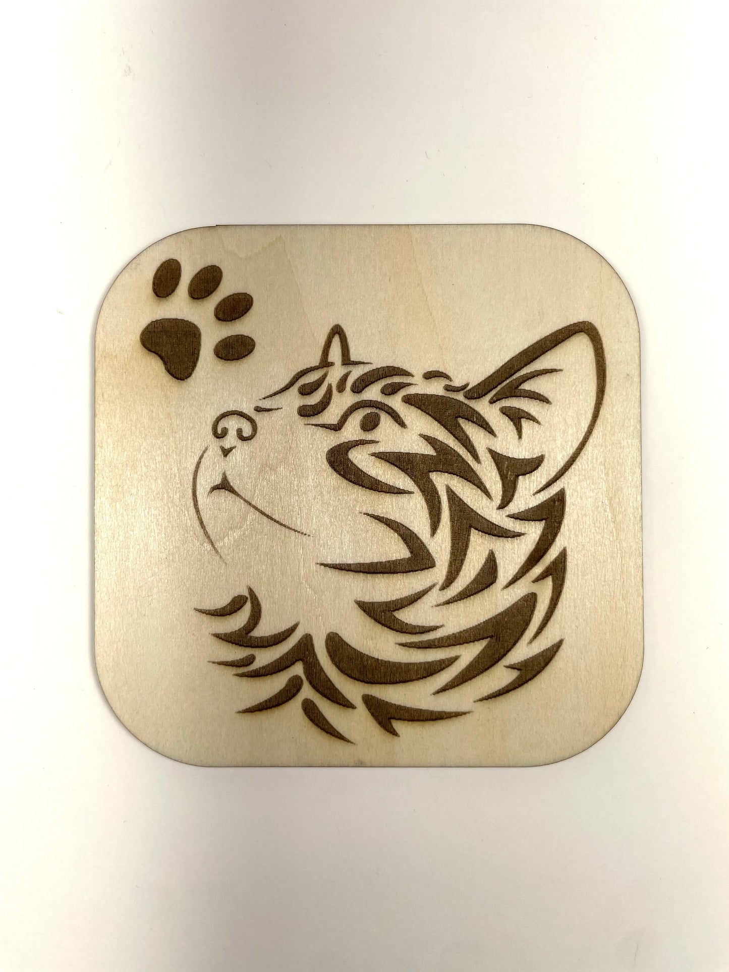 Tribal Kitty Cat Coaster Set