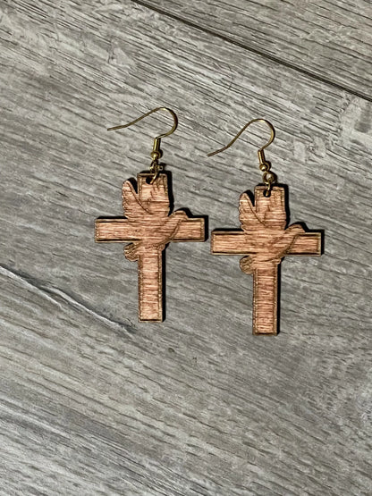 Wooden Dove Cross